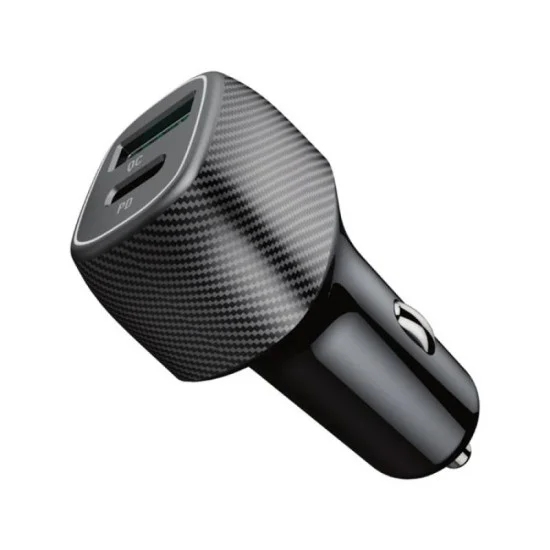 Dual-Port Car Charger 45 Watts - Black